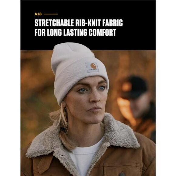 Rib Knit Acrylic Beanie Hat Warm Winter Skull Cap Soft Stretch Hand Wash Only - Picture 4 of 7